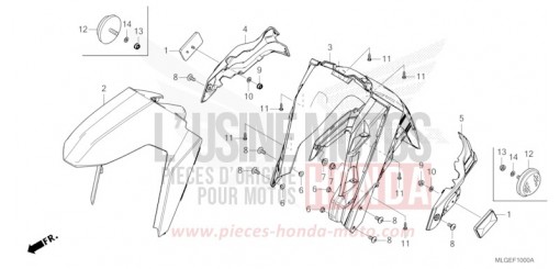 FRONT FENDER CRF1100A2P de 2023